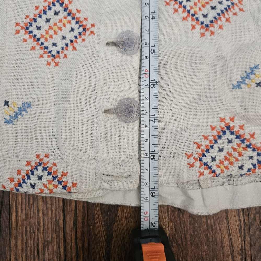 Vintage Embroidered Crop Shirt, Size XS/S - Picture 5 of 6